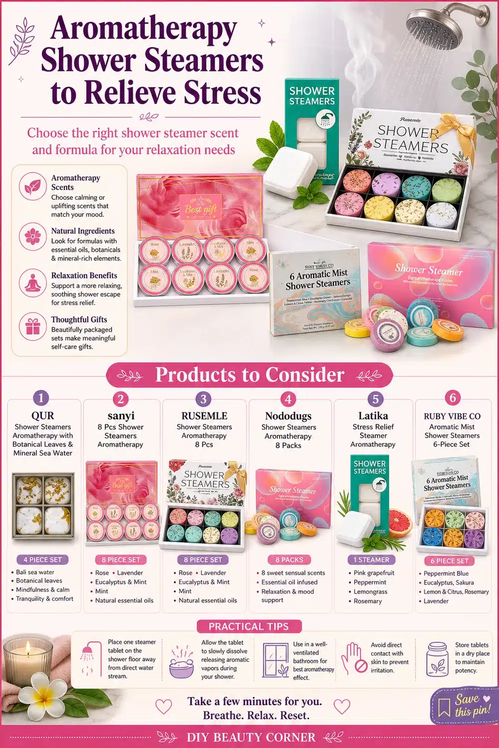 Shower Steamers That Actually Relieve Stress: Top 6 Aromatherapy Picks on Amazon