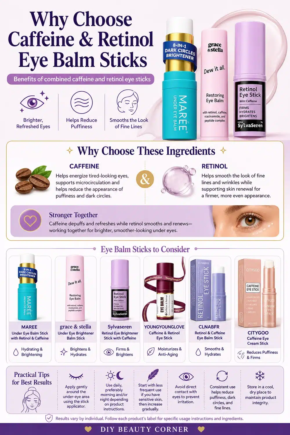 Top 8 Caffeine Eye Sticks on Amazon to Brighten and Refresh Tired Eyes