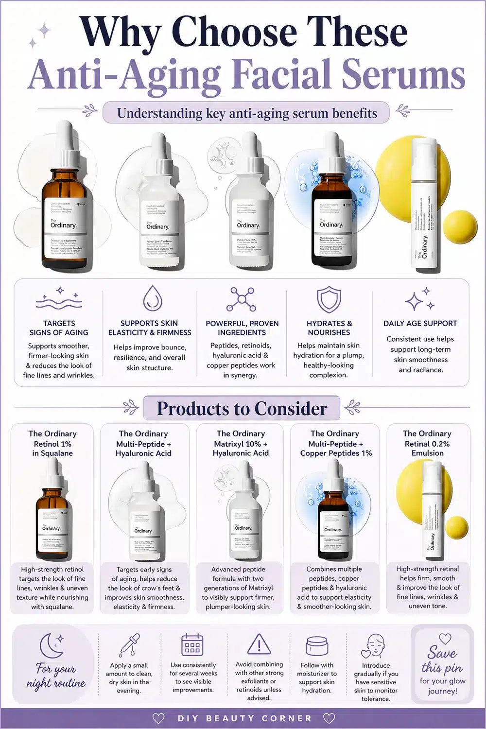 How To Build a Simple Night Routine with 7 The Ordinary Anti-Aging Serums for Glowing Skin