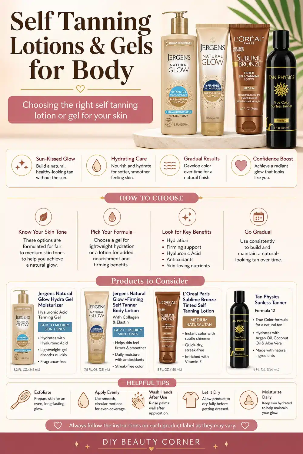 Best Self Tanners for Fair to Medium Skin Tones: Natural Glow & Sun-Kissed Color Picks