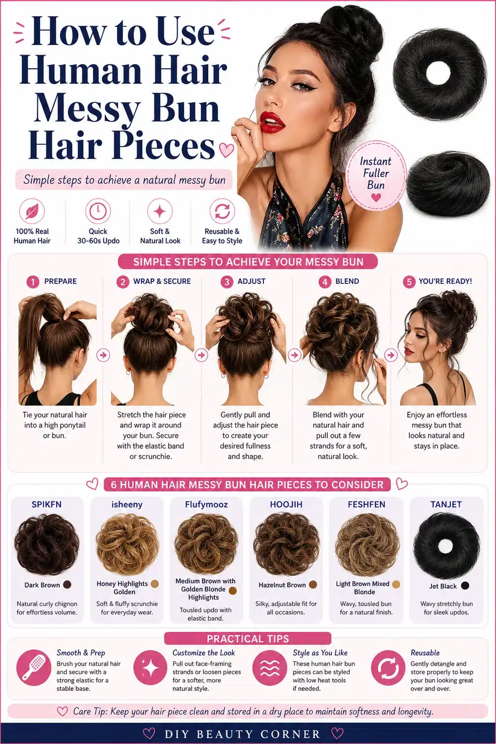 7 Human Hair Messy Buns to Simplify Your Gym Days & Busy Mornings