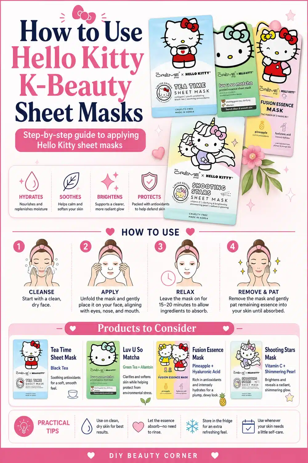6 Adorable Hello Kitty K-Beauty Sheet Masks to Transform Your Skincare Routine