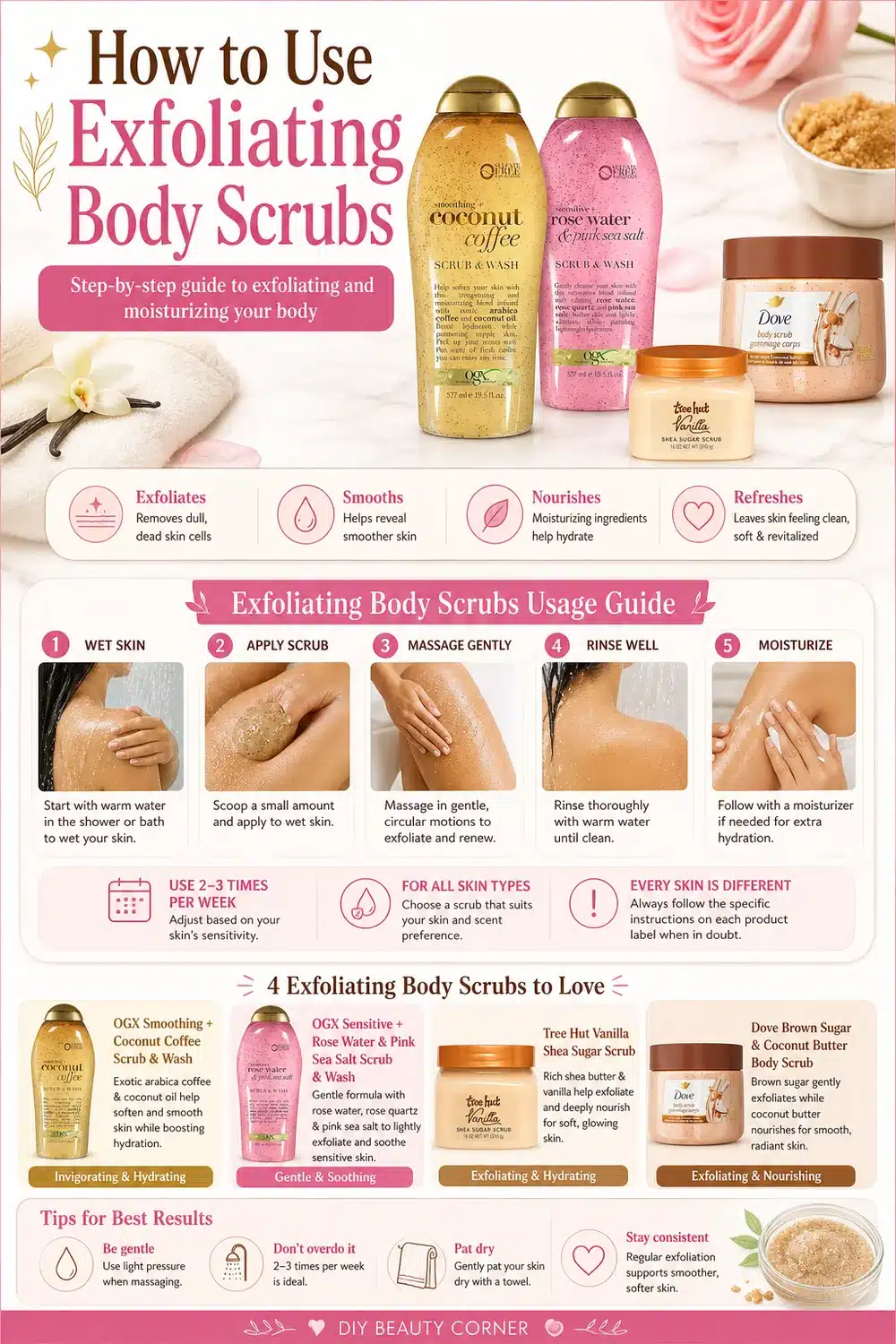 Top Trending Moisturizing & Exfoliating Body Scrubs for a Hydrated, Glowing Skin