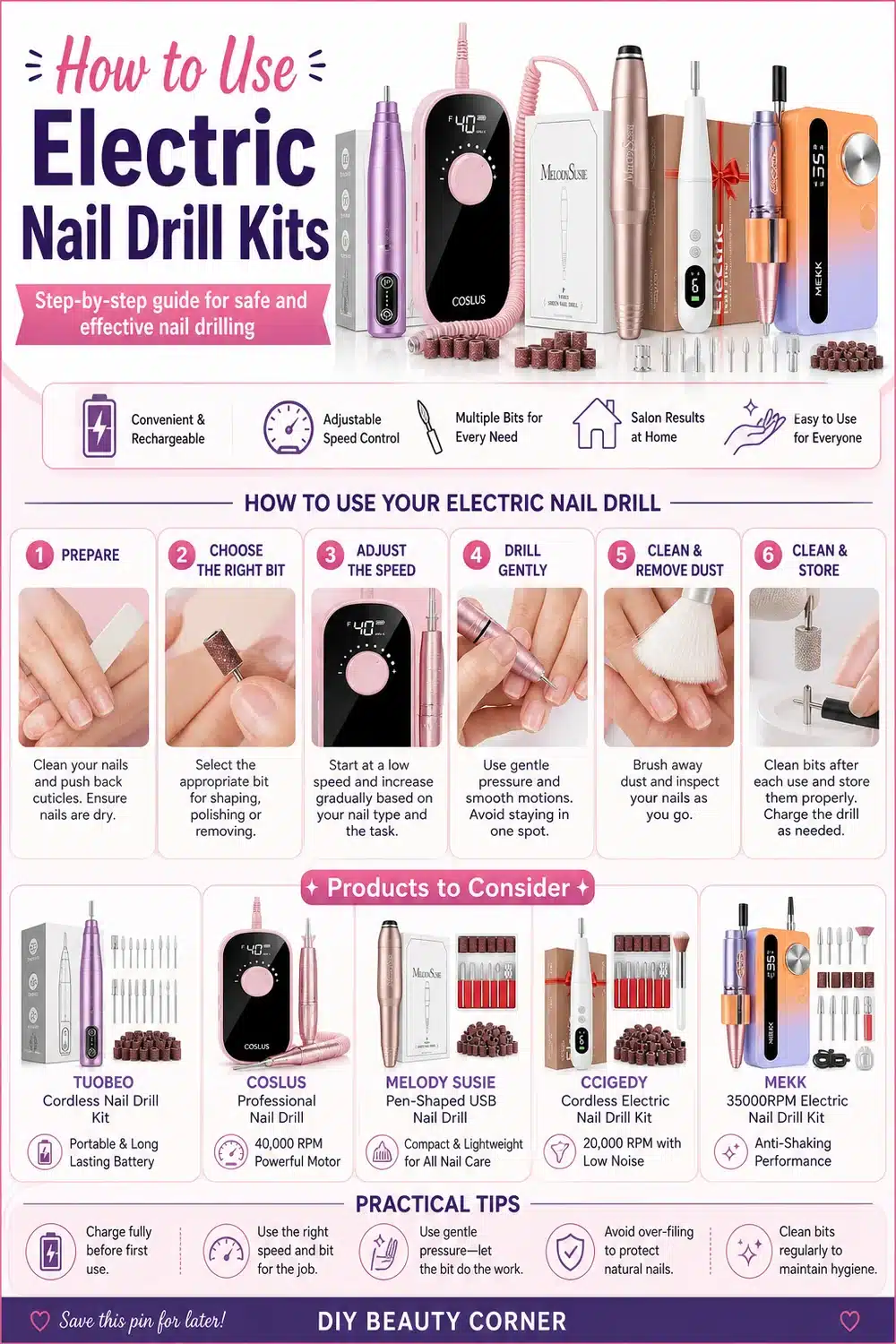 How to Create a Salon-Style Manicure Routine at Home with Top Nail Drill Kits