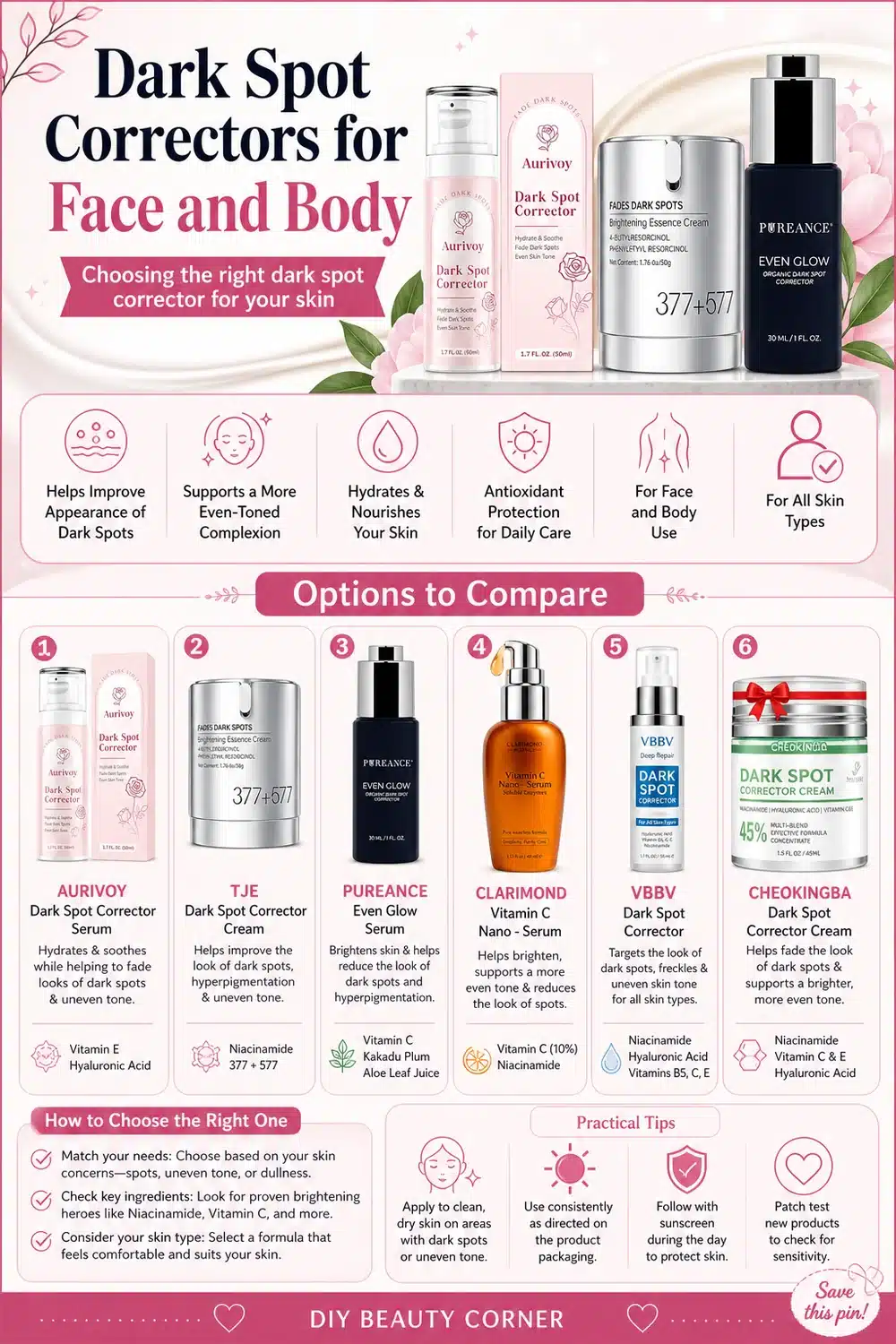 Top 8 Body Dark Spot Correctors That Work Beyond Your Face for Clear Skin