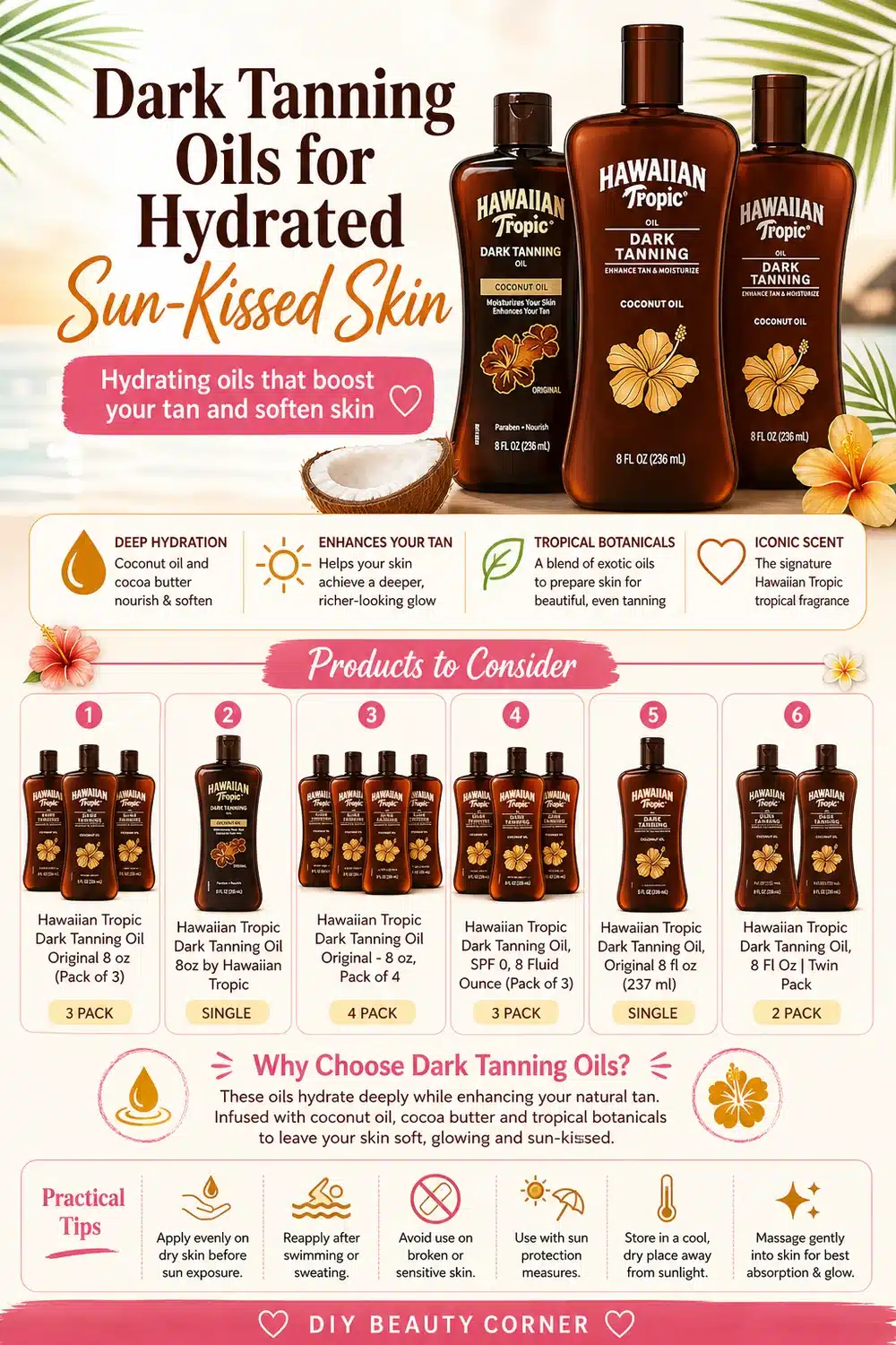 7 Hawaiian Tropic Dark Tanning Oils to Perfect Your Sun-Kissed Glow